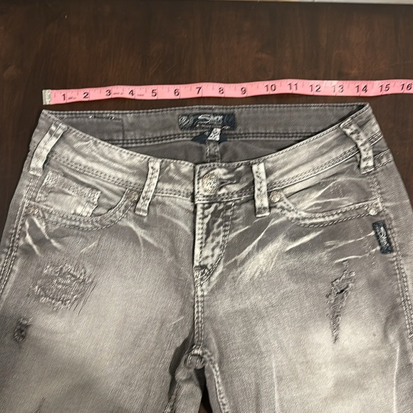 Silver skinny jeans size 27/31 - Picture 7 of 9